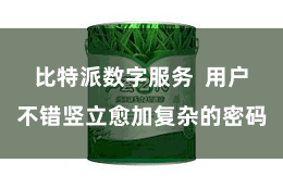 比特派数字服务 用户不错竖立愈加复杂的密码